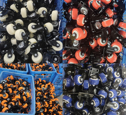 Good price Swivel Rubber Casters Black Blue Green Wheel Material Steel Rubber and Rubber PP Core Designed for Smooth Maneuverability online