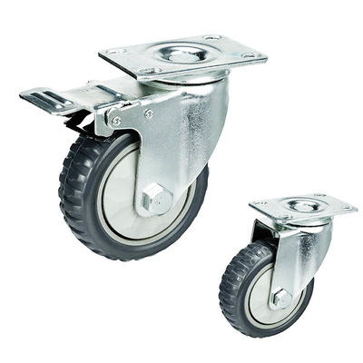 China 80KG Loading 125mm Medium Duty Casters With Dust Cover