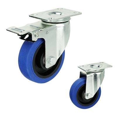 China 80kg Capacity 3 Inch Swivel Caster Wheels , TPR Quiet Caster Wheels