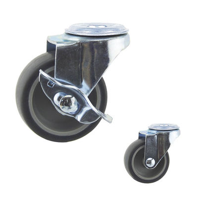 20kg Loading 40mm Rubber Light Duty Casters ISO9001