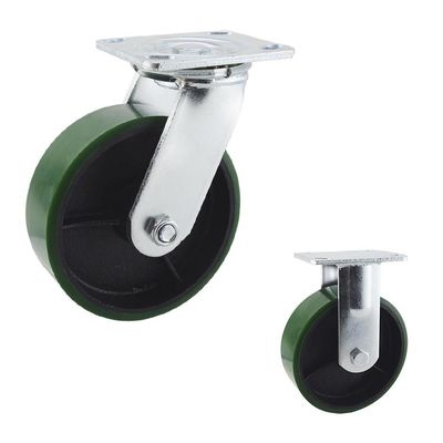 China Polyurethane 200x50mm Heavy Duty Casters ISO9001