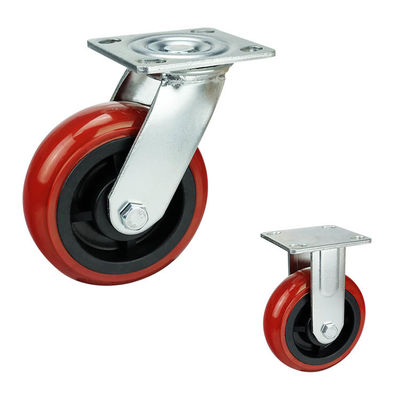 China 300kg Loading 200mm Heavy Duty Casters With Swivel Plate