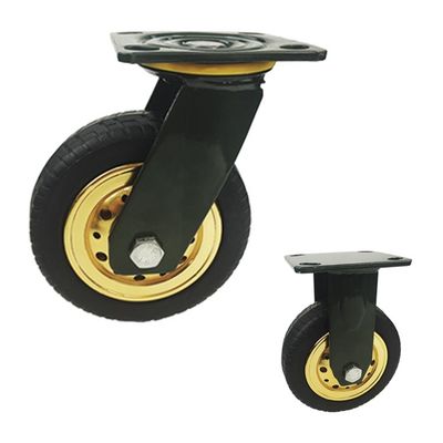 China Wearable 230kg Capacity 5 Inch Locking Swivel Casters With Green Bracket