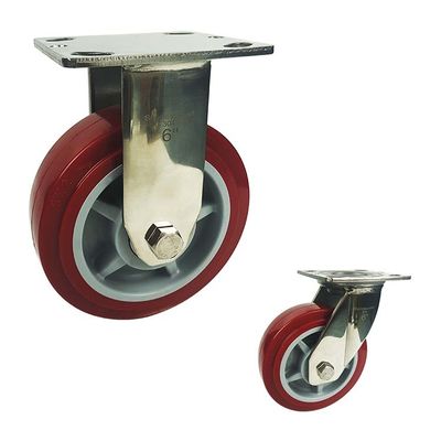 6inch PU Stainless Steel Casters