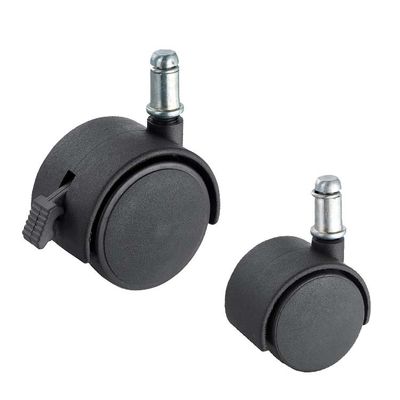 Nylon 1.5 Inch Caster Wheel , 40lbs Capacity Twin Wheel Swivel Caster