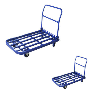 China Stainless Steel Platform Trolley With Customizable Color And Wheels