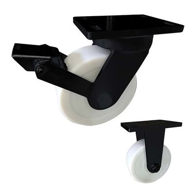 buy 5500lbs Capacity 8" Super Heavy Duty Casters With Black Paint Bracket online manufacturer