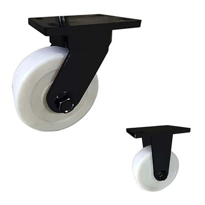 5500lbs Capacity 8" Super Heavy Duty Casters With Black Paint Bracket