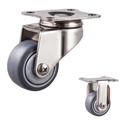 buy 1.5inch Rustproof 66lbs Loading TPR Fixed Caster Wheels online manufacturer