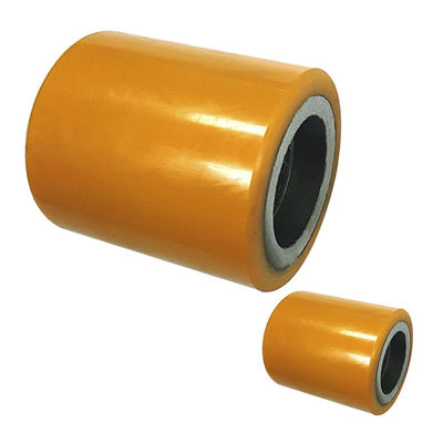 China Polyurethane 80mm Pallet Jack Roller Wheels With 1870lbs Capacity