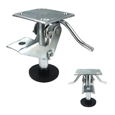China 660lbs Loading Floor Locks For Carts , 5" Steel Floor Lock Casters