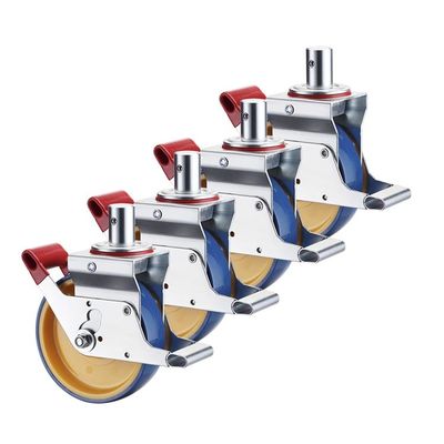 200mm 1540lbs Capacity Scaffolding Wheels With Steel Stem