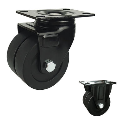 China Black 250kg Loading 3inch Nylon Casters With Plain Bearing