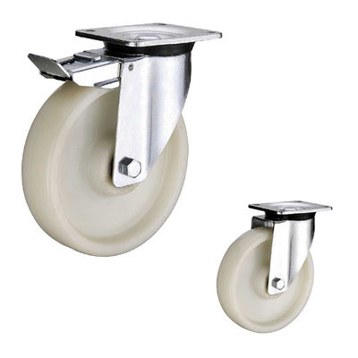 660lbs Capacity 4inch Nylon Casters With Swivel Top Plate