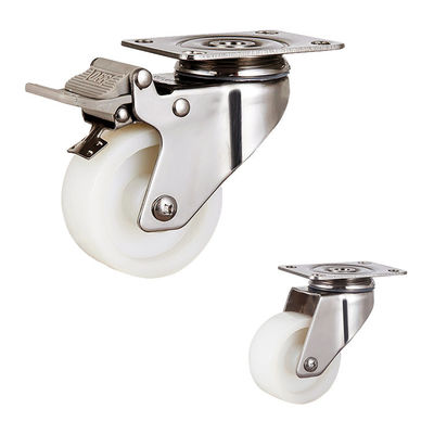 3inch 198lbs Capacity 304 Stainless Steel Casters With Plain Bearing
