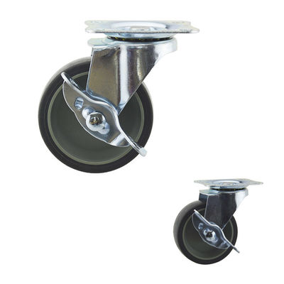 China Thermoplastic Rubber Wheel Light Duty Casters 50kg Load Capacity