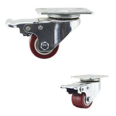40mm 110lbs Plate Swivel Double Brake Light Duty Casters