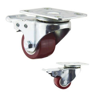 40mm 110lbs Plate Swivel Double Brake Light Duty Casters
