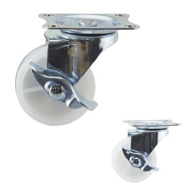 China 2 Inch Solid Wheel Light Duty Casters Plastic Swivel Small Size Caster Wheels With Brake Supplys