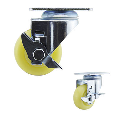 China 75mm Wheel Side Locking Beige PP Medium Duty Casters
