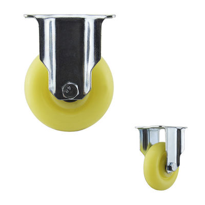 China 100mm Wheel Fixed Beige Medium Duty Casters 90kg Capacity