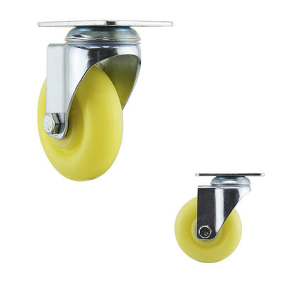 China 5 inch medium duty pu swivel caster wheels heavy duty performance with 4 inch wheel diameter and side lock brake type