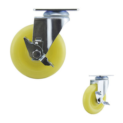 China Side Lock Plastic Medium Duty Casters 125mm Wheel Diameter