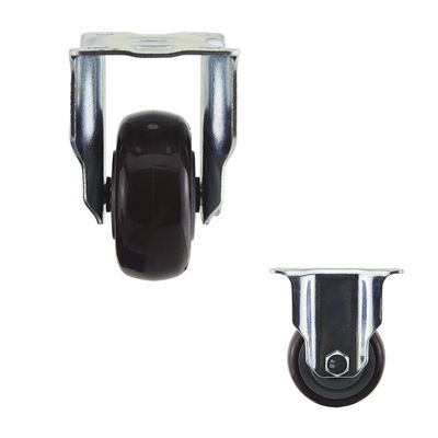 WBD 75mm Diameter Red Wheel Fixed PU Medium Duty Casters
