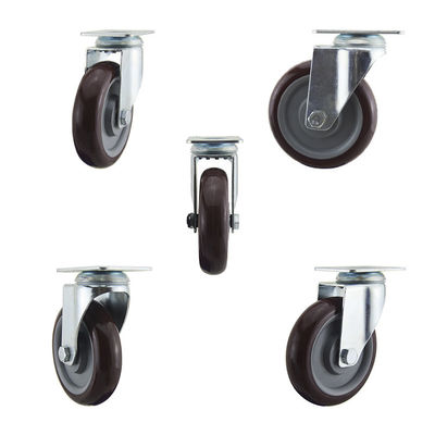 5 Inch Polyurethane Medium Duty Casters 155mm Height