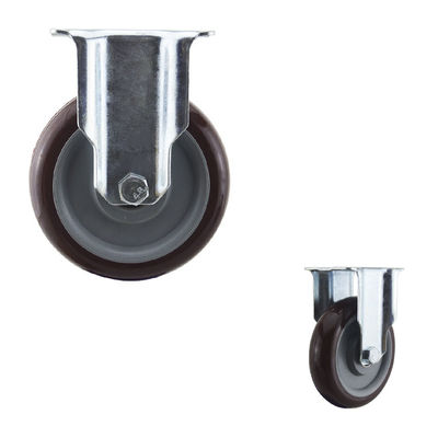 China 125mm Wheel 286lbs Capacity PU Fixed Medium Duty Casters