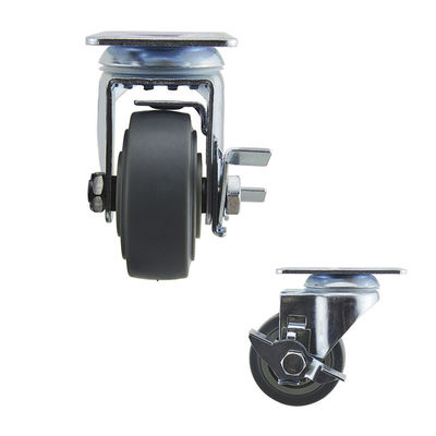 75mm Soft Wheel Swivel Brake TPR Medium Duty Casters 176lbs Capacity