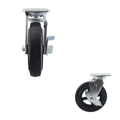 250kg Capacity Rubber Heavy Duty Casters 200mm Diameter