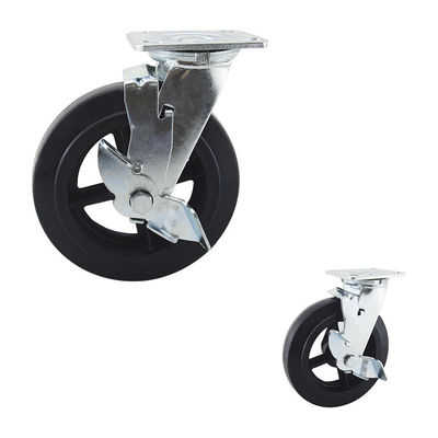 China 250kg Capacity Rubber Heavy Duty Casters 200mm Diameter