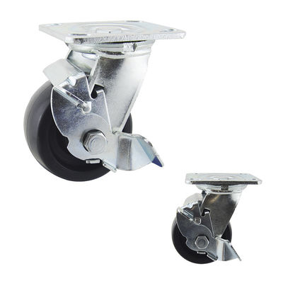 Side Brake 660lbs Load Capacity Heavy Duty Casters Swivel Plate