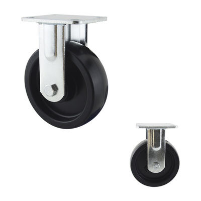 China Rigid Wheel Fixed Plate Heavy Duty Casters 6" Diameter 880lbs Capacity