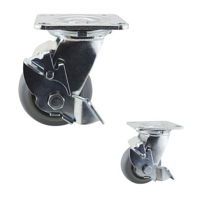 China 100mm soft Thermoplastic Rubber Heavy Duty Lockable Casters