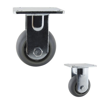 China Rigid 440LBS 4 Inch Rubber Swivel Caster Wheels Silent Floor Protecting