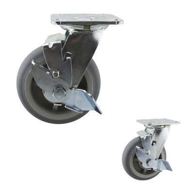 China 5x2 Inch 506LBS Top Plate Swivel Lock Ball Bearing Casters