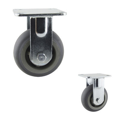 China 5" Wheel 506LBS Capacity Gray TPR Heavy Duty Plate Mount Casters