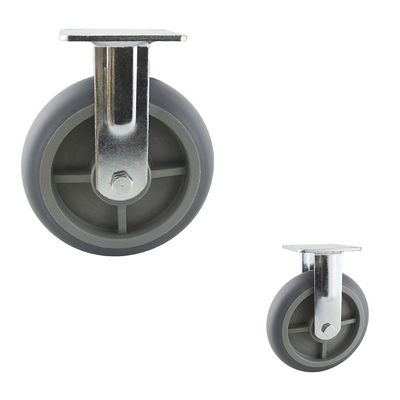 China 200mm Diameter Soft TPR Fixed Heavy Duty Ball Bearing Wheels