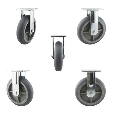 200mm Diameter Soft TPR Fixed Heavy Duty Ball Bearing Wheels