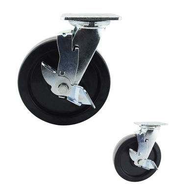 China OEM Lockable Side Braked 200mm Heavy Duty Swivel Plate Casters