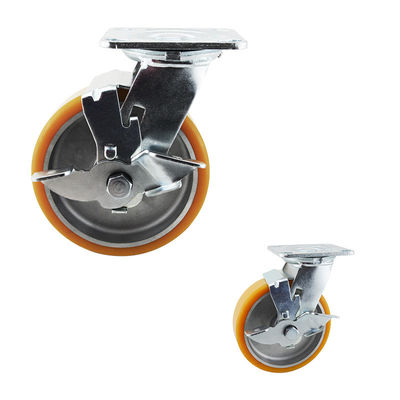 China 880LBS PU Aluminium Core 150mm Trolley Heavy Duty Casters