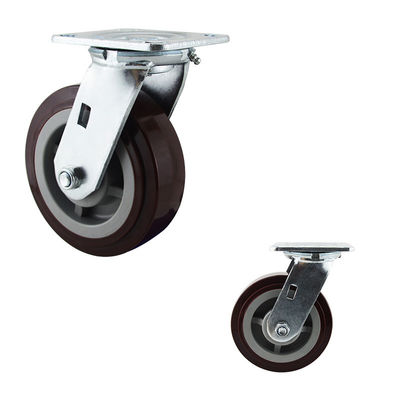 Ball Bearing 6" Polyurethane Industrial Wheelssurface Galvanized Surface