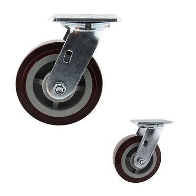 China Ball Bearing 6" Polyurethane Industrial Wheelssurface Galvanized Surface