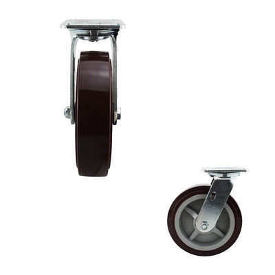 Flat Tread  200mm Silent Wheel 300kg Swivel PU Castor