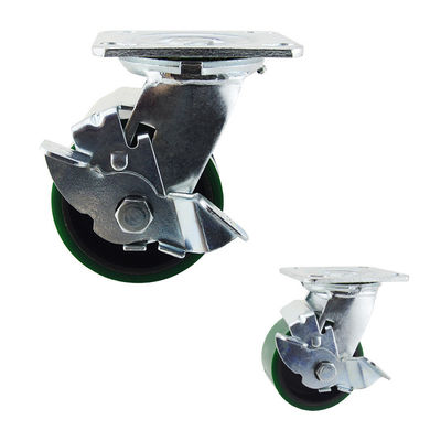buy 320kg Load Capacity PU Plate 4 Inch Swivel Casters For Trolley online manufacturer