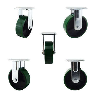 China 150x50mm Green Iron Core Direction Plate Heavy Duty Casters