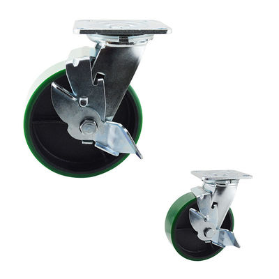 buy 990LBS Capacity 6 Inch PU Swivel Locking Silent Heavy Duty Casters online manufacturer
