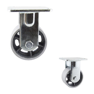 China 100x50mm 440LBS Capacity Cast Iron Hollow Core Rigid Furniture Casters Wheels